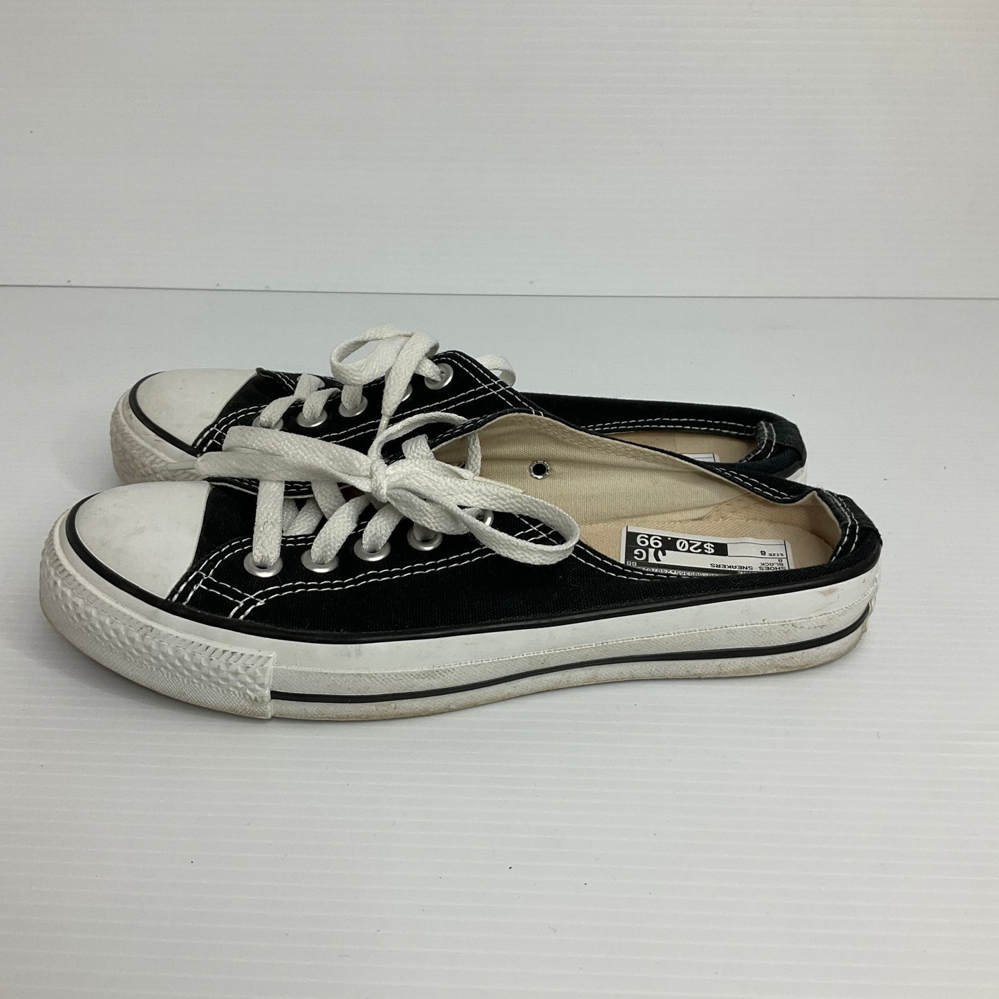 Black Shoes Sneakers Converse, Size 8