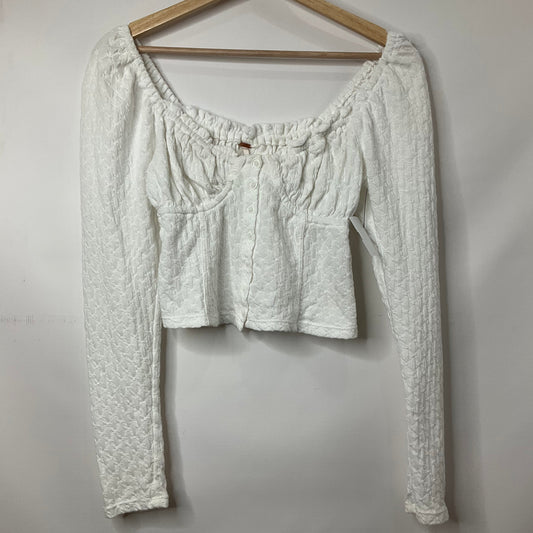 White Top Long Sleeve Free People, Size S