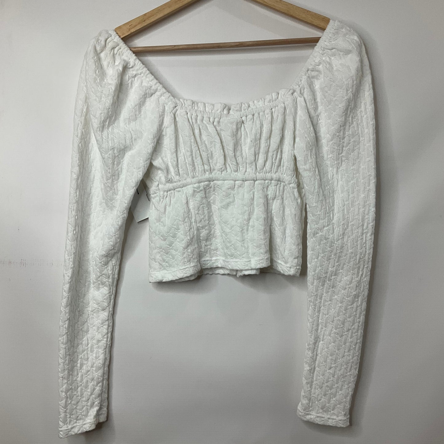 White Top Long Sleeve Free People, Size S