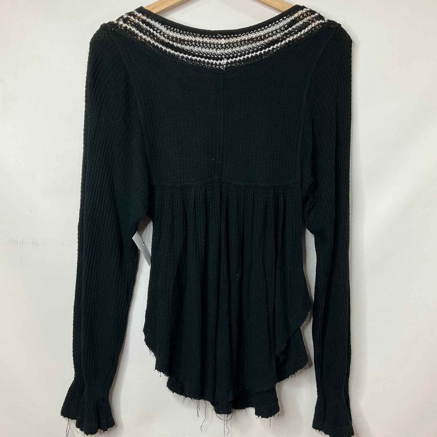 Black Top Long Sleeve Free People, Size Xs