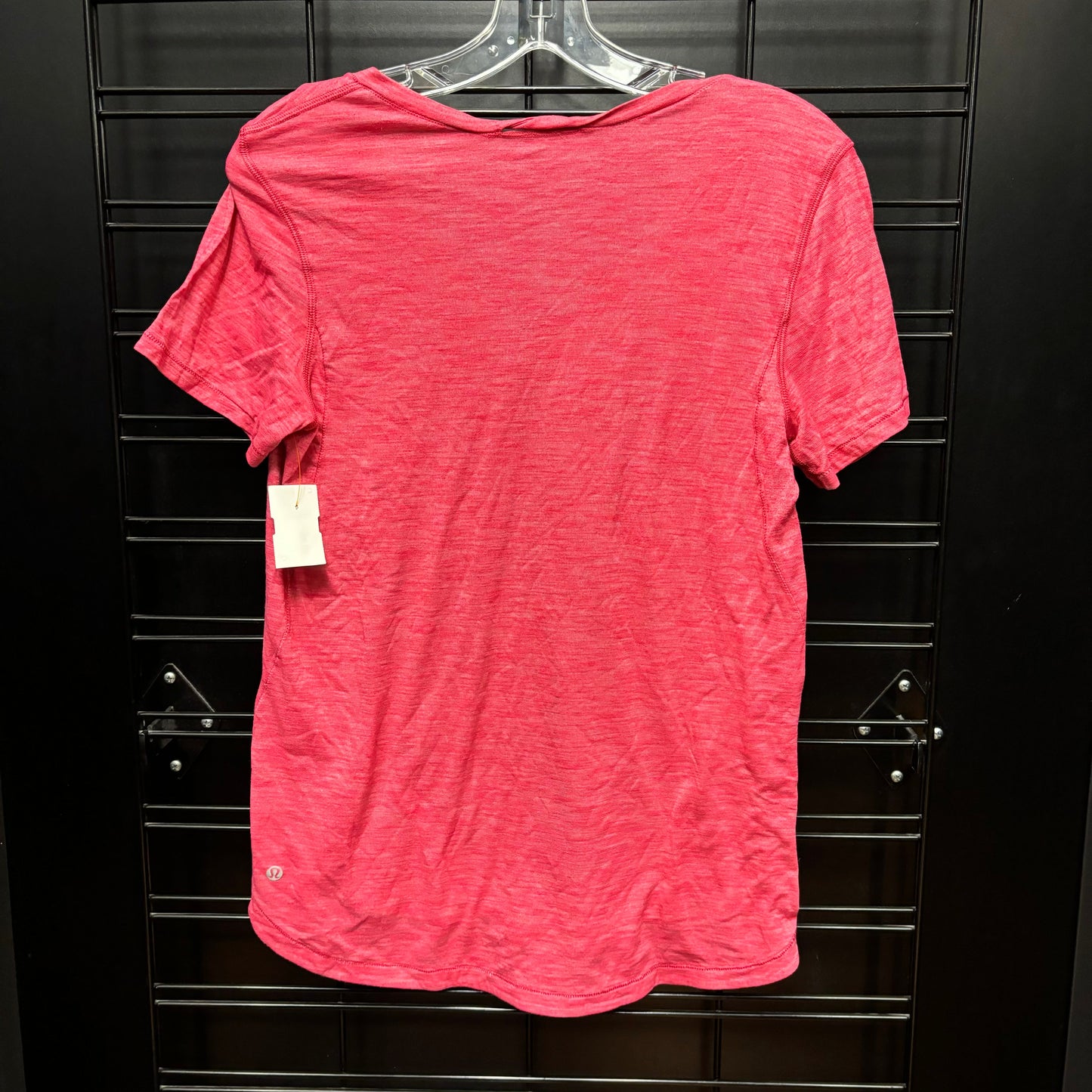 Athletic Top Short Sleeve By Lululemon In Pink, Size: 6