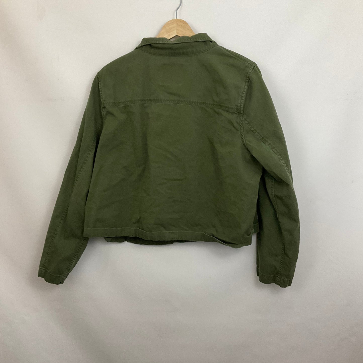 Jacket Denim By Madewell In Green Denim, Size: Xl