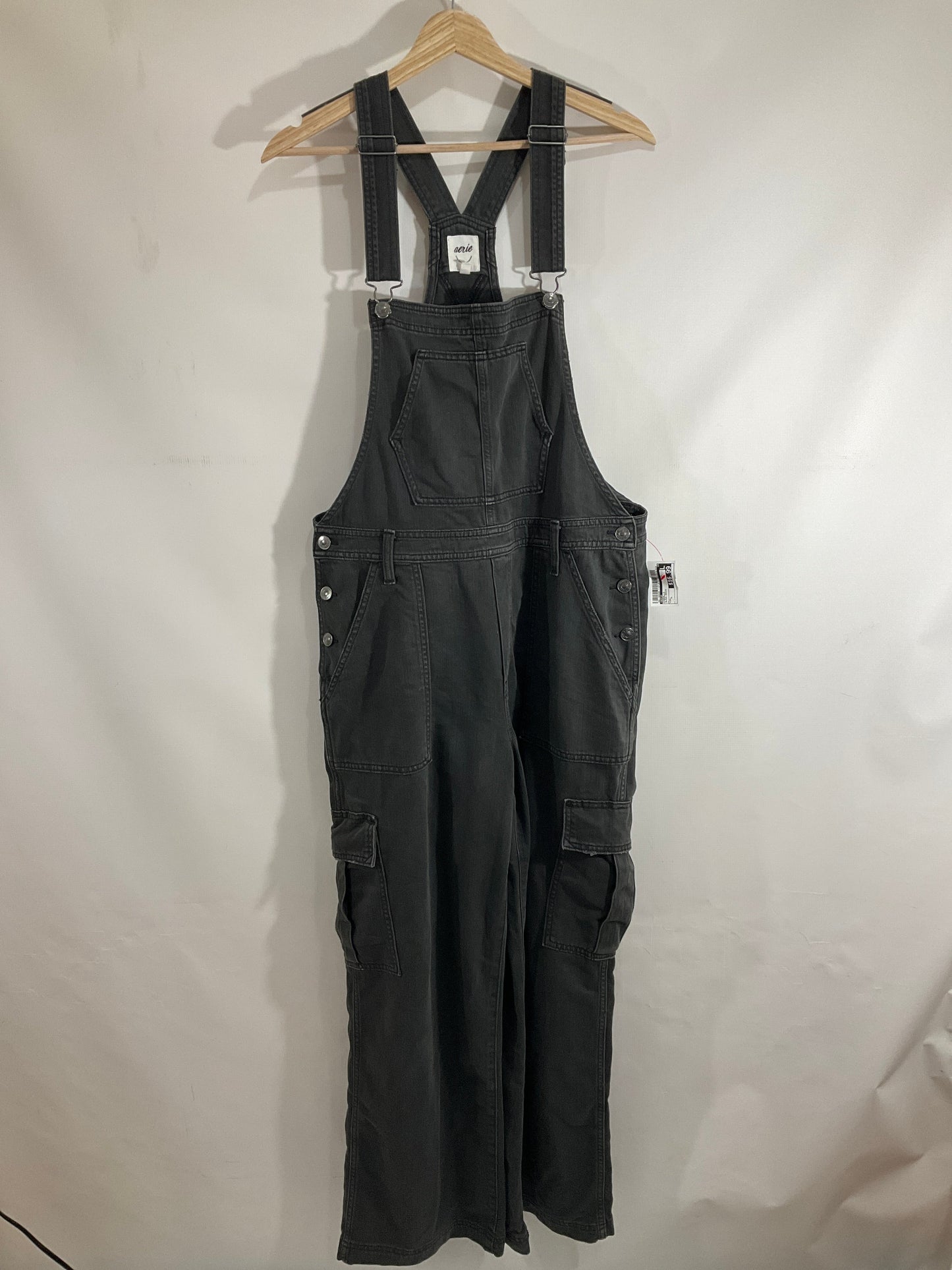 Overalls By Aerie In Black Denim, Size: L