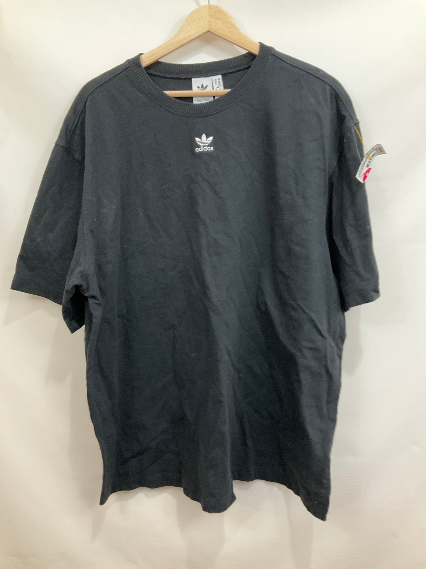 Athletic Top Short Sleeve By Adidas In Black, Size: Xl