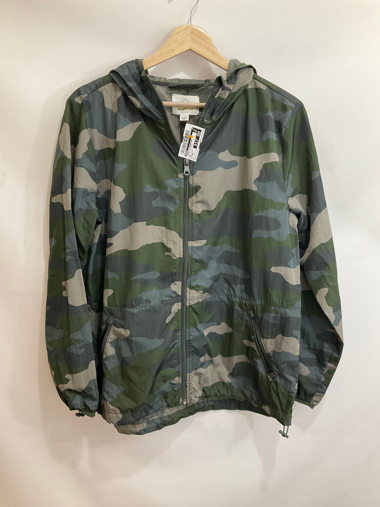 Jacket Windbreaker By Aerie In Camouflage Print, Size: Xs