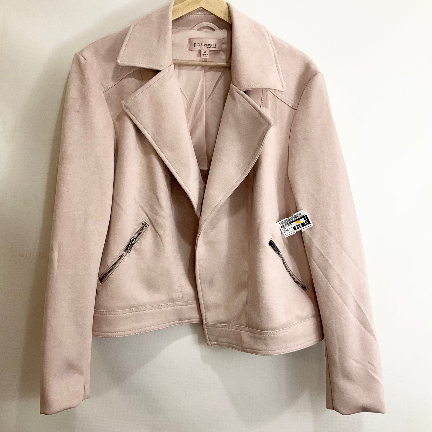 Jacket Moto By Philosophy In Pink, Size: Xl