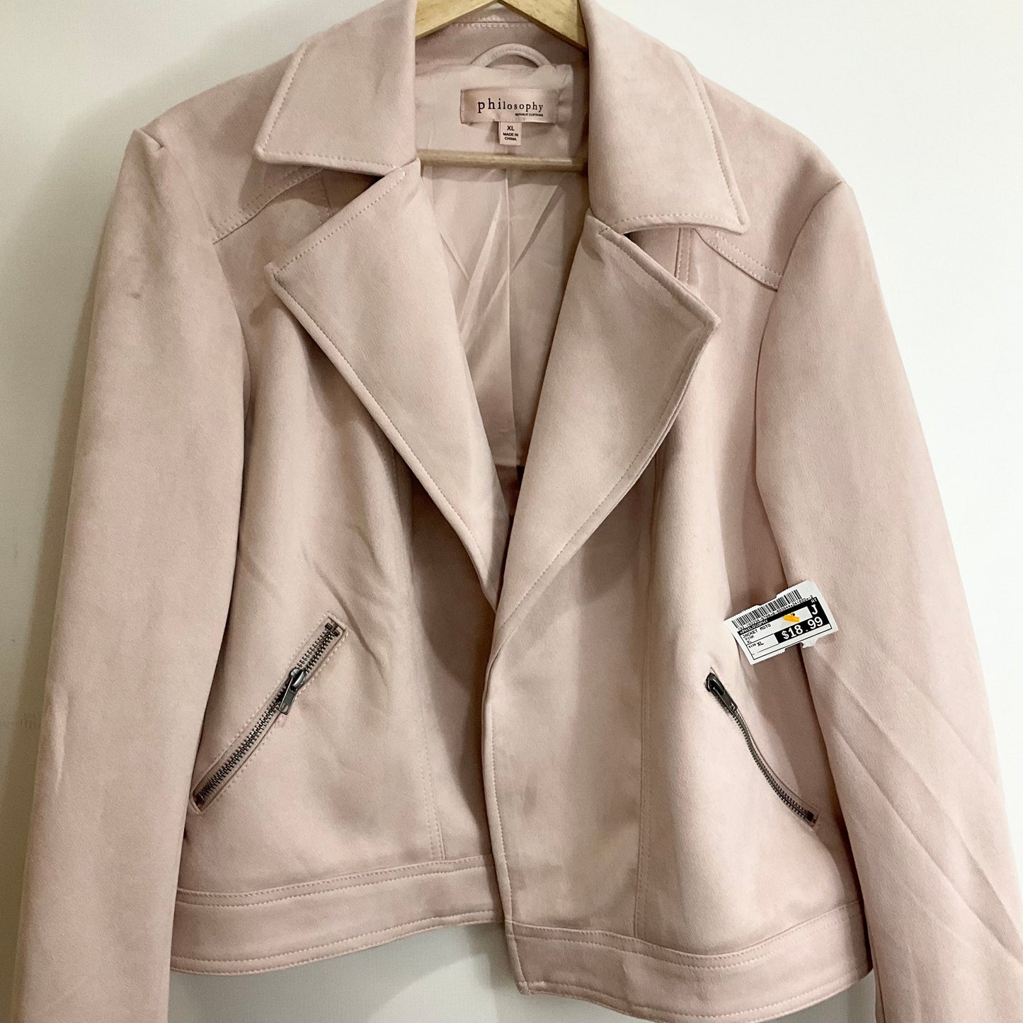 Jacket Moto By Philosophy In Pink, Size: Xl