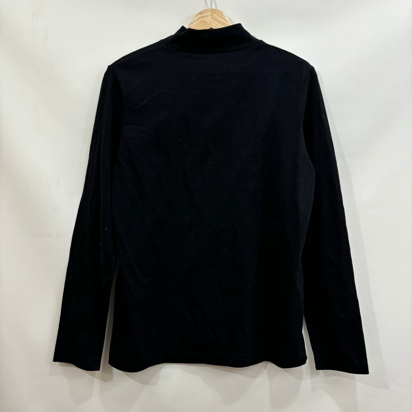 Top Long Sleeve Basic By Croft And Barrow In Black, Size: L