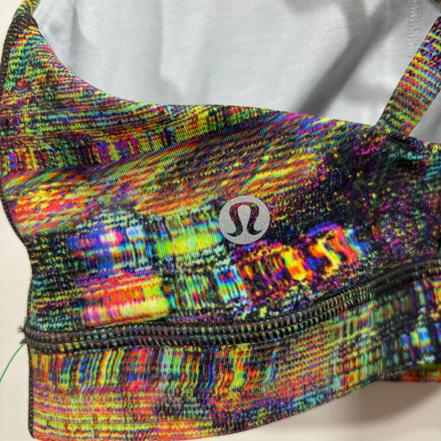 Athletic Bra By Lululemon In Rainbow Print, Size: 8l