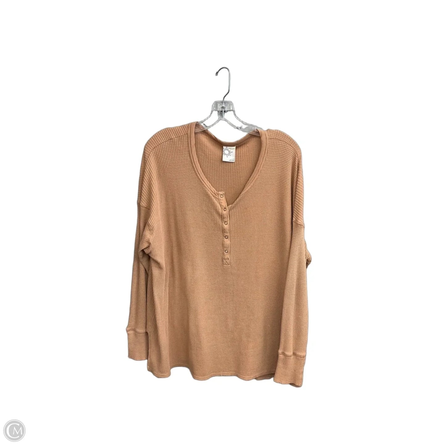 Top Long Sleeve By Offline By Aerie In Tan, Size: L