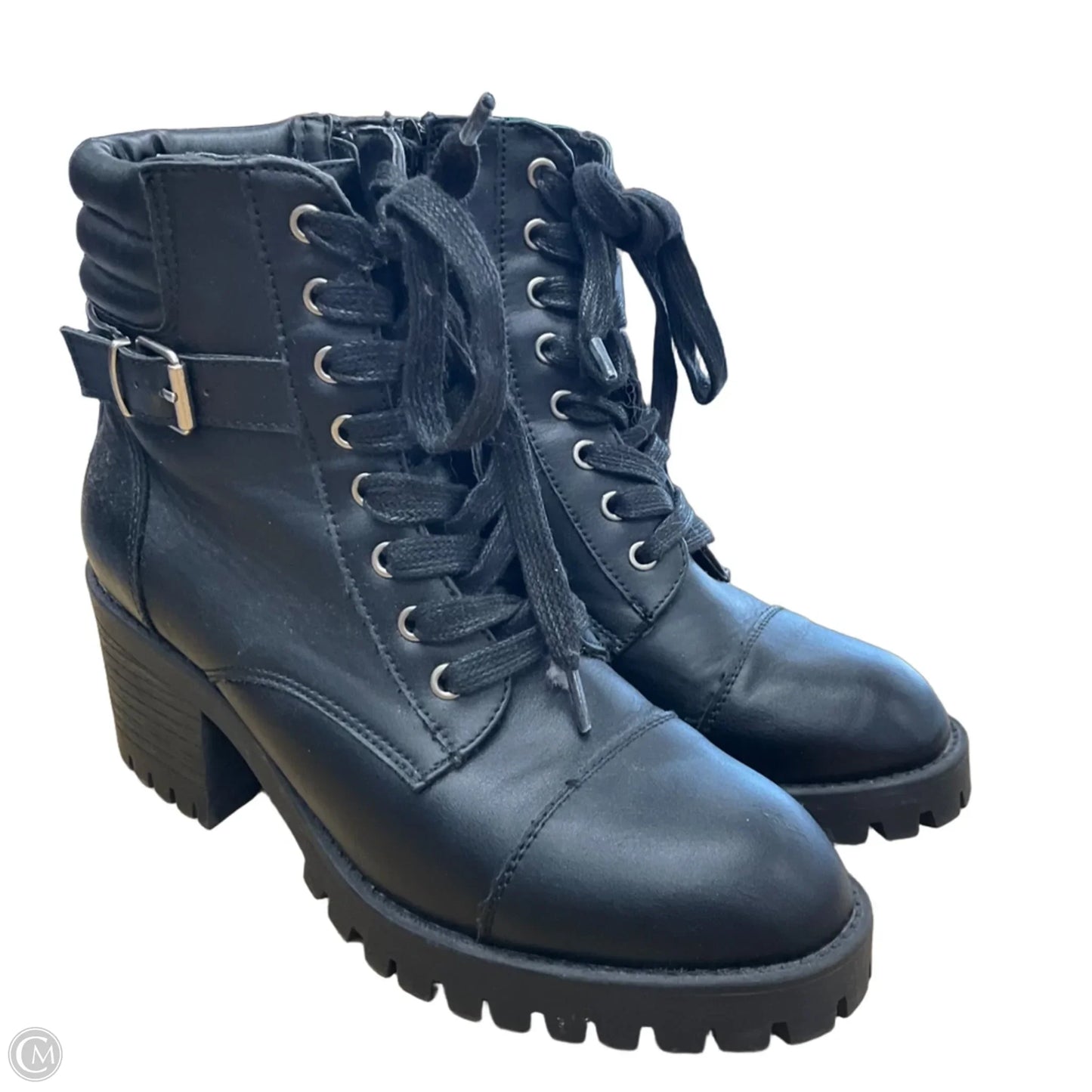 Boots Combat By Madden Girl In Black, Size: 6.5