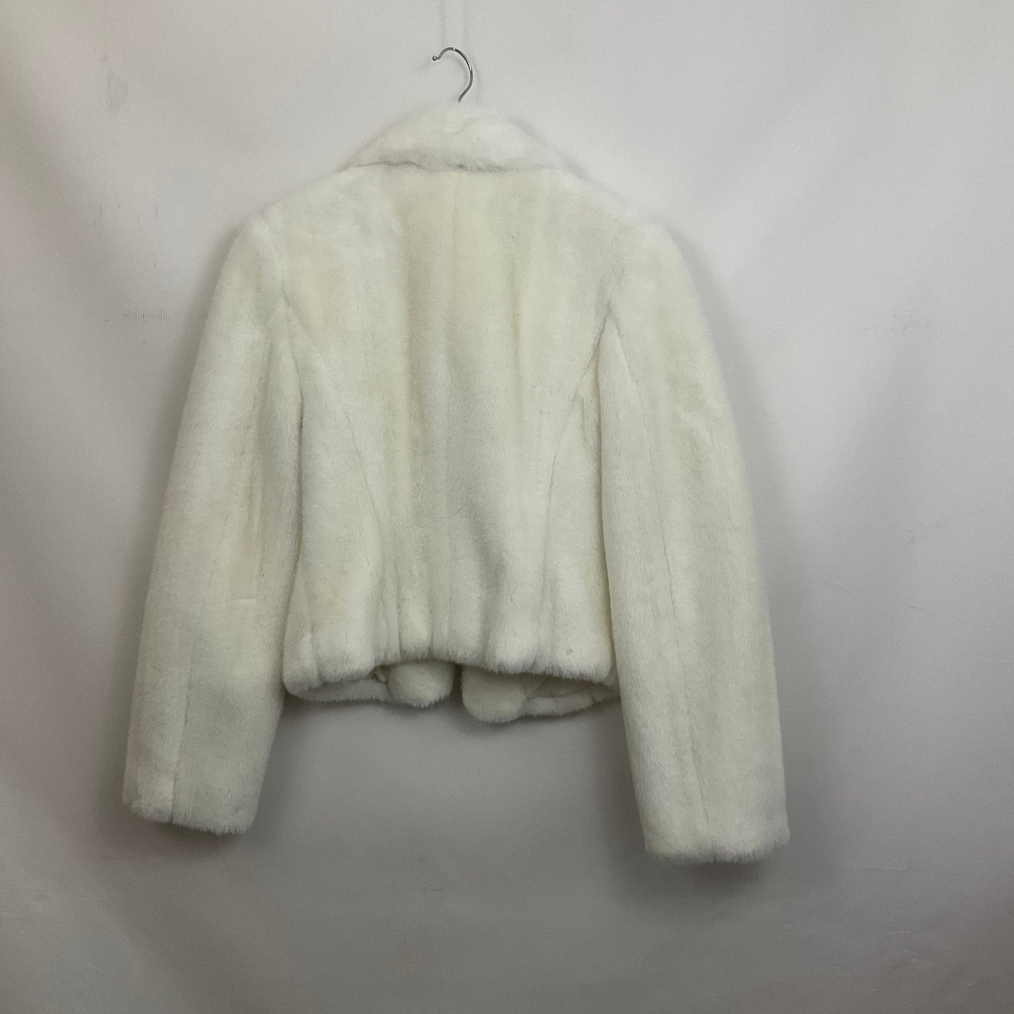 Jacket Faux Fur & Sherpa By Loft In White, Size: 2