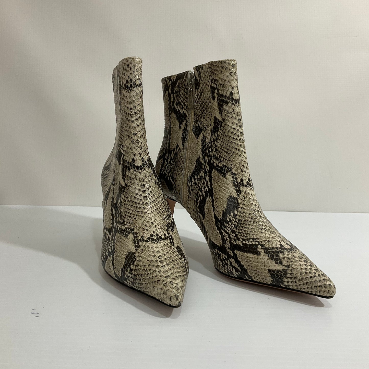 Boots Ankle Heels By Cmb In Snakeskin Print, Size: 8.5