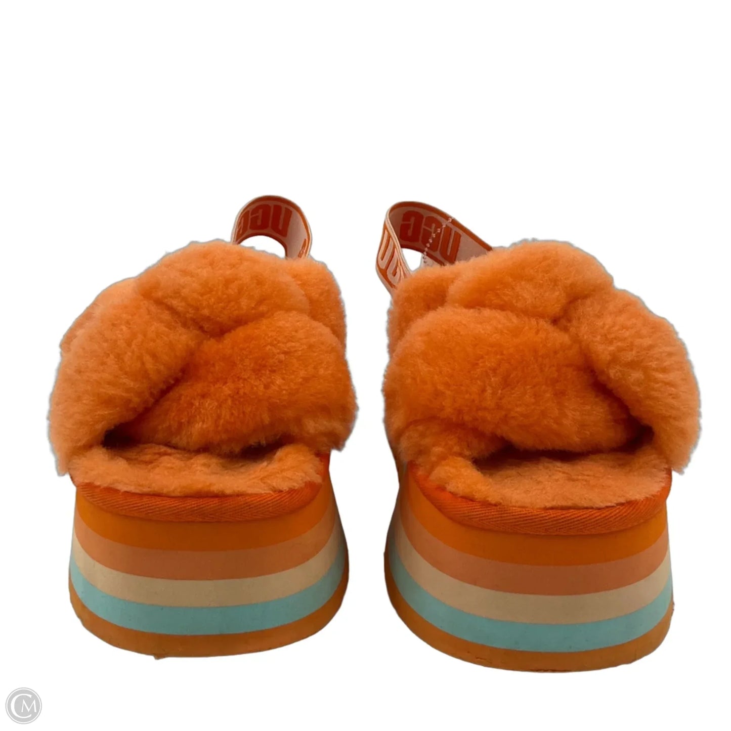 Sandals Designer By Ugg In Orange, Size: 6