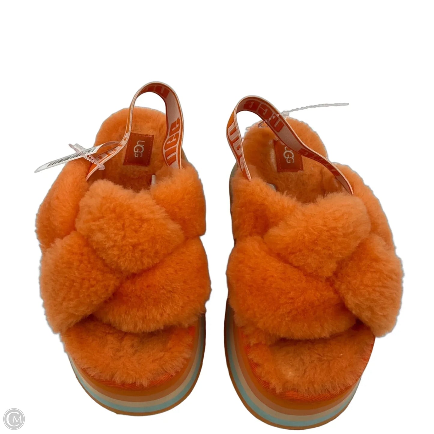Sandals Designer By Ugg In Orange, Size: 6
