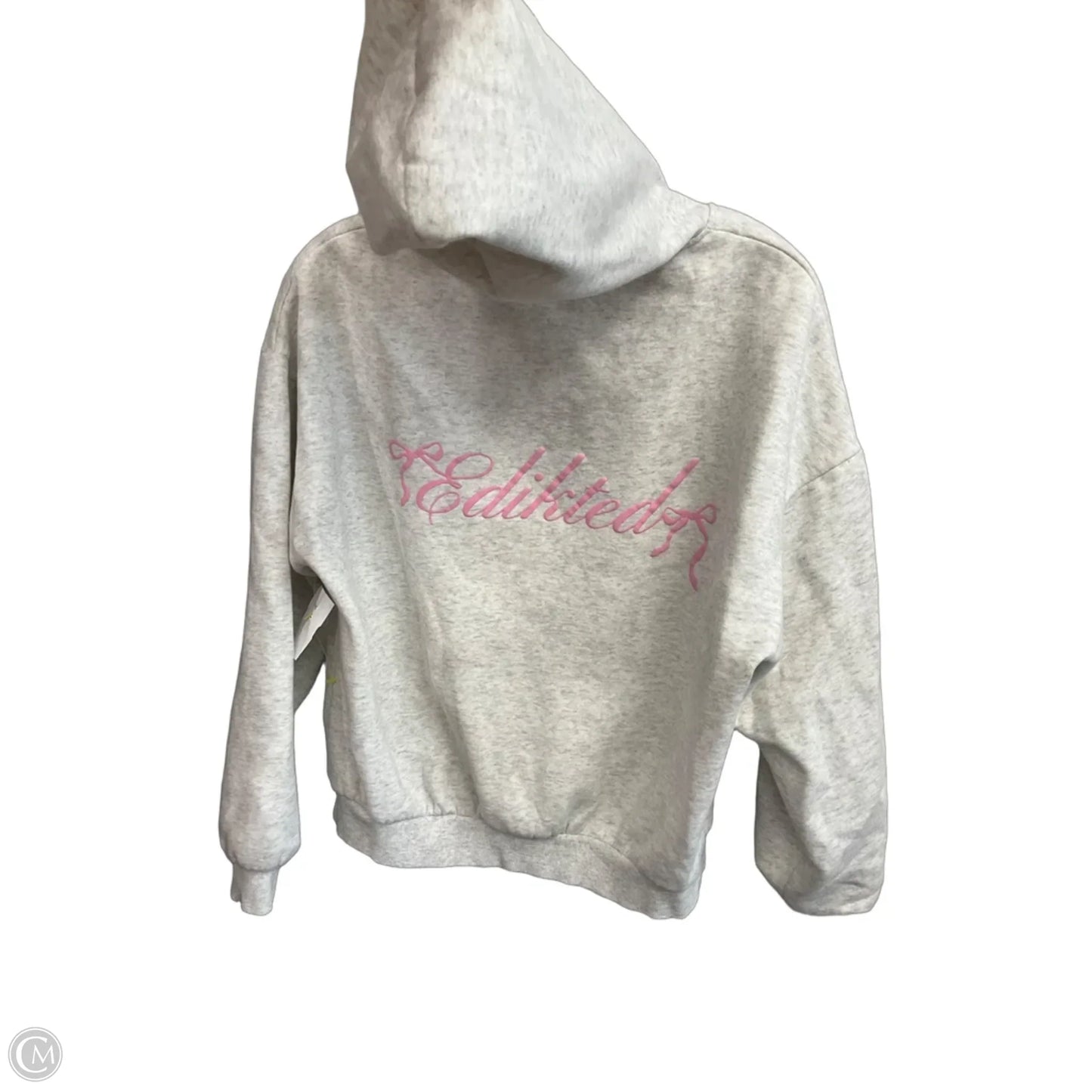 Sweatshirt Hoodie By Edikted In Grey, Size: M