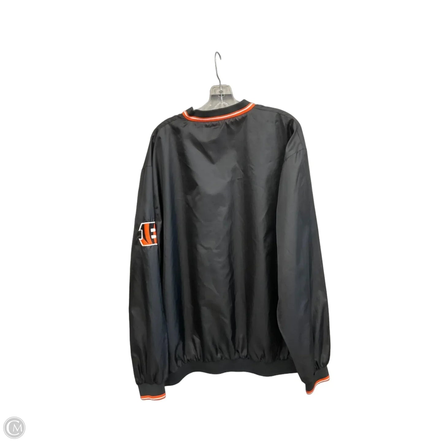 Athletic Sweatshirt Crewneck By Nfl In Black & Orange, Size: 2x