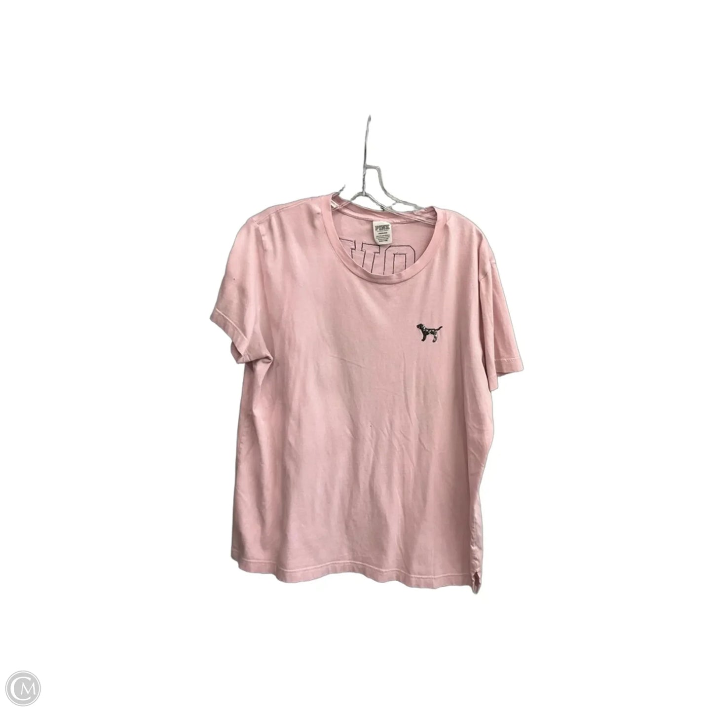 Top Short Sleeve By Pink In Pink, Size: L