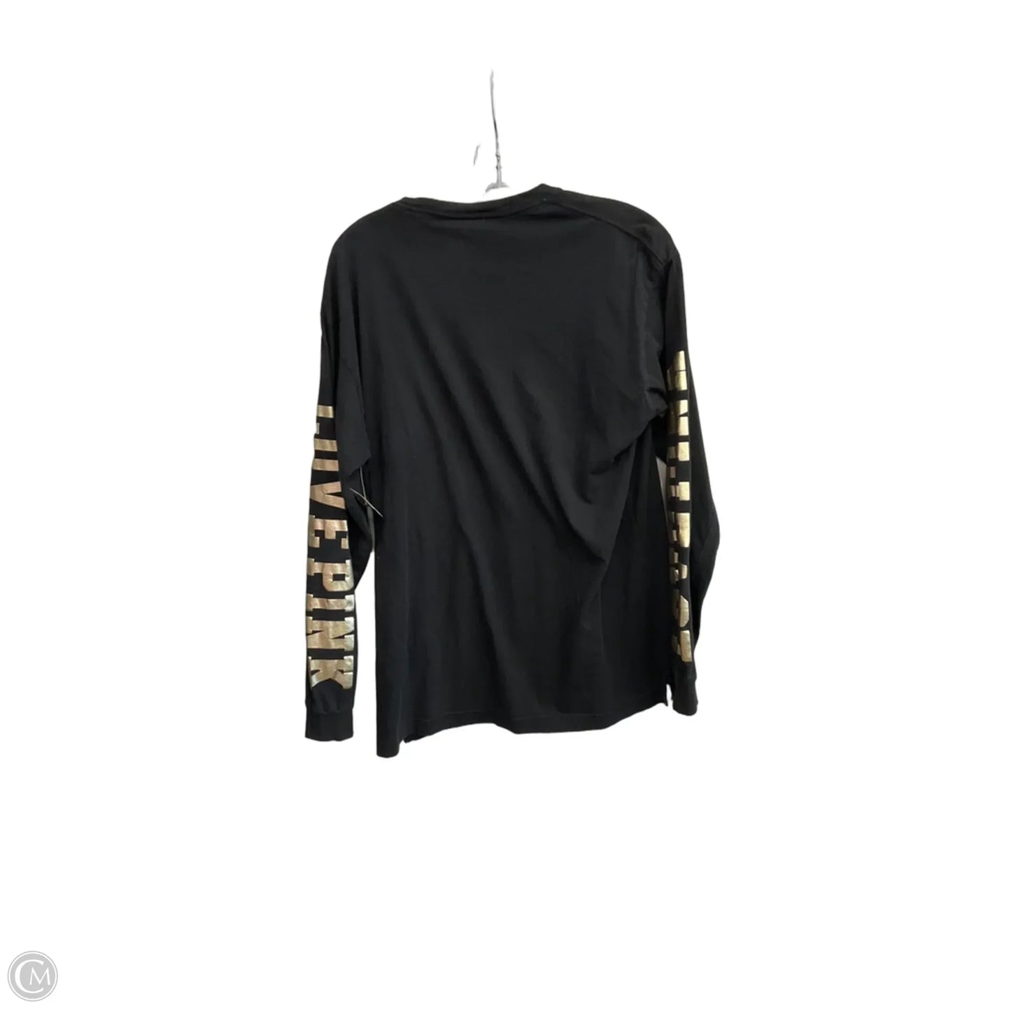 Top Long Sleeve By Pink In Black, Size: L