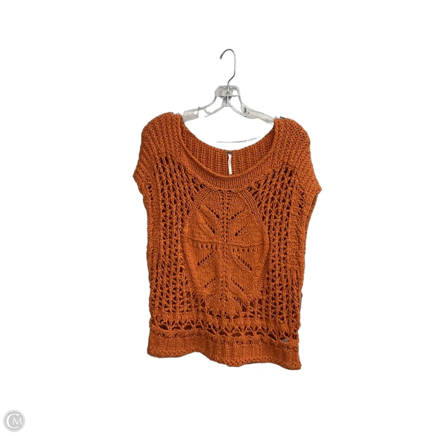 Sweater Short Sleeve By Free People In Orange, Size: S
