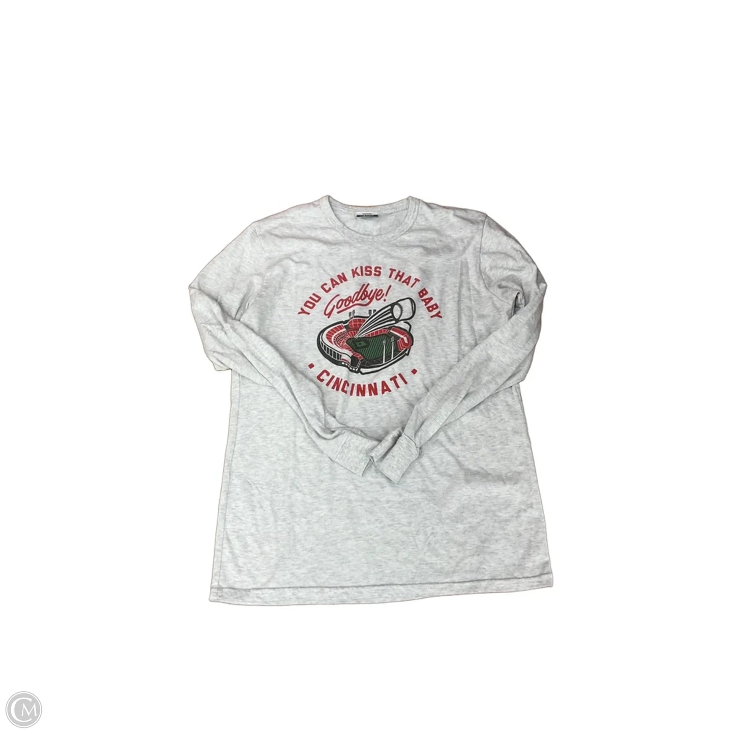 Top Long Sleeve Basic By Where Im From In Grey, Size: M