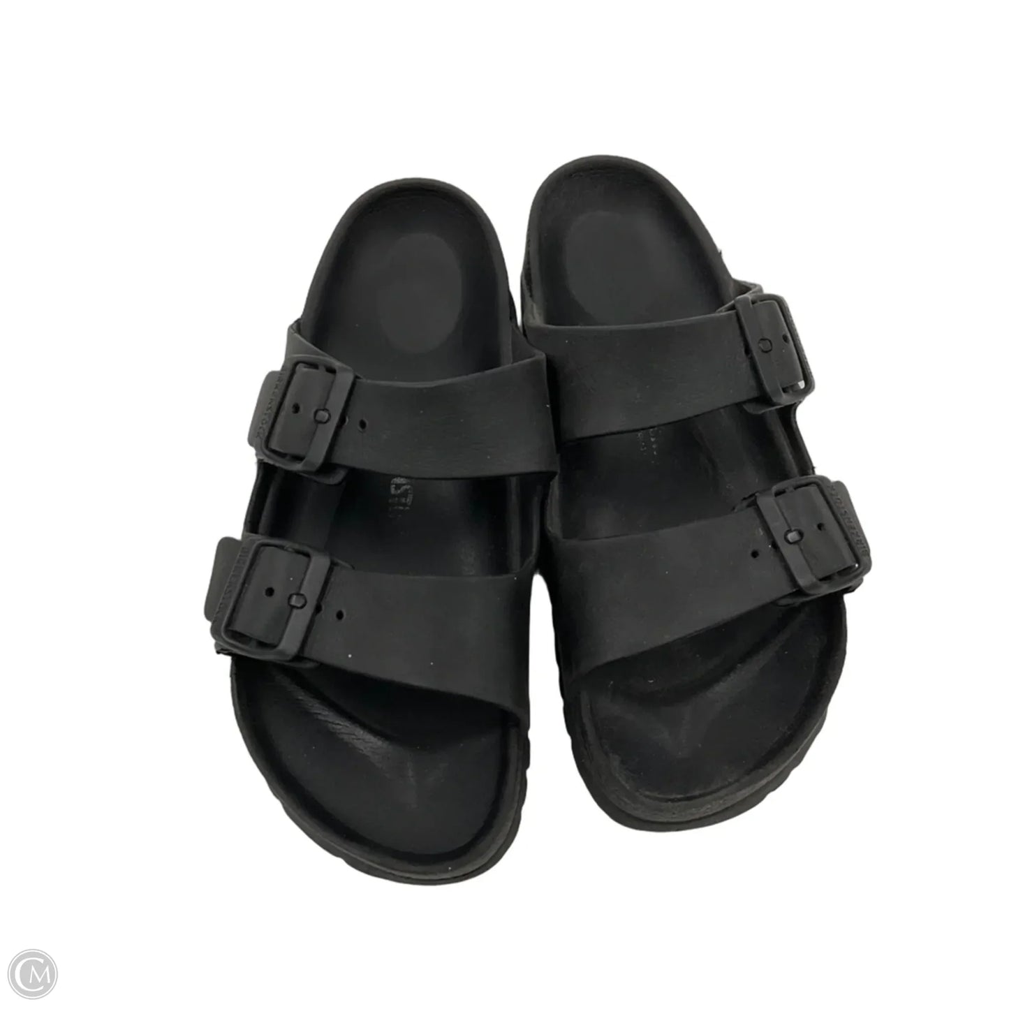 Sandals Flats By Birkenstock In Black, Size: 7