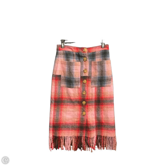 Skirt Midi By Anthropologie In Plaid Pattern, Size: 2