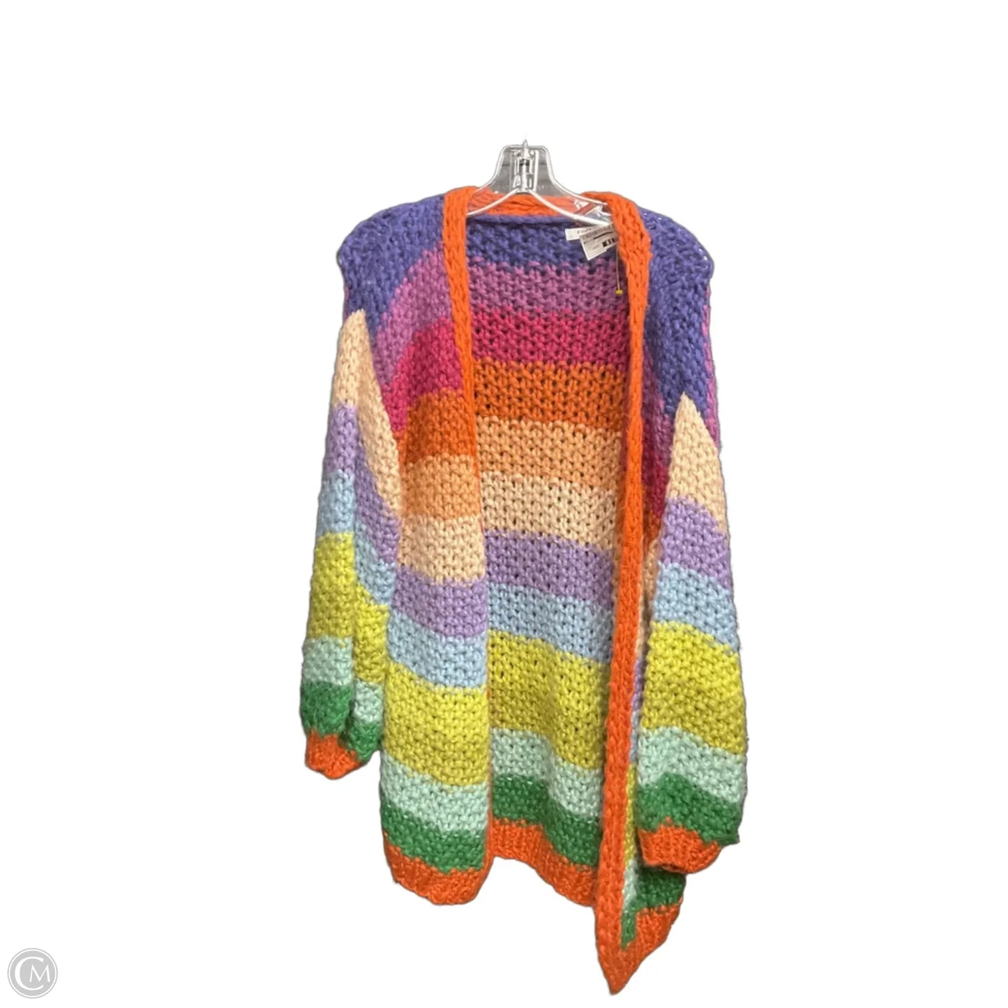Sweater Cardigan By Frnch In Rainbow Print, Size: Osfm