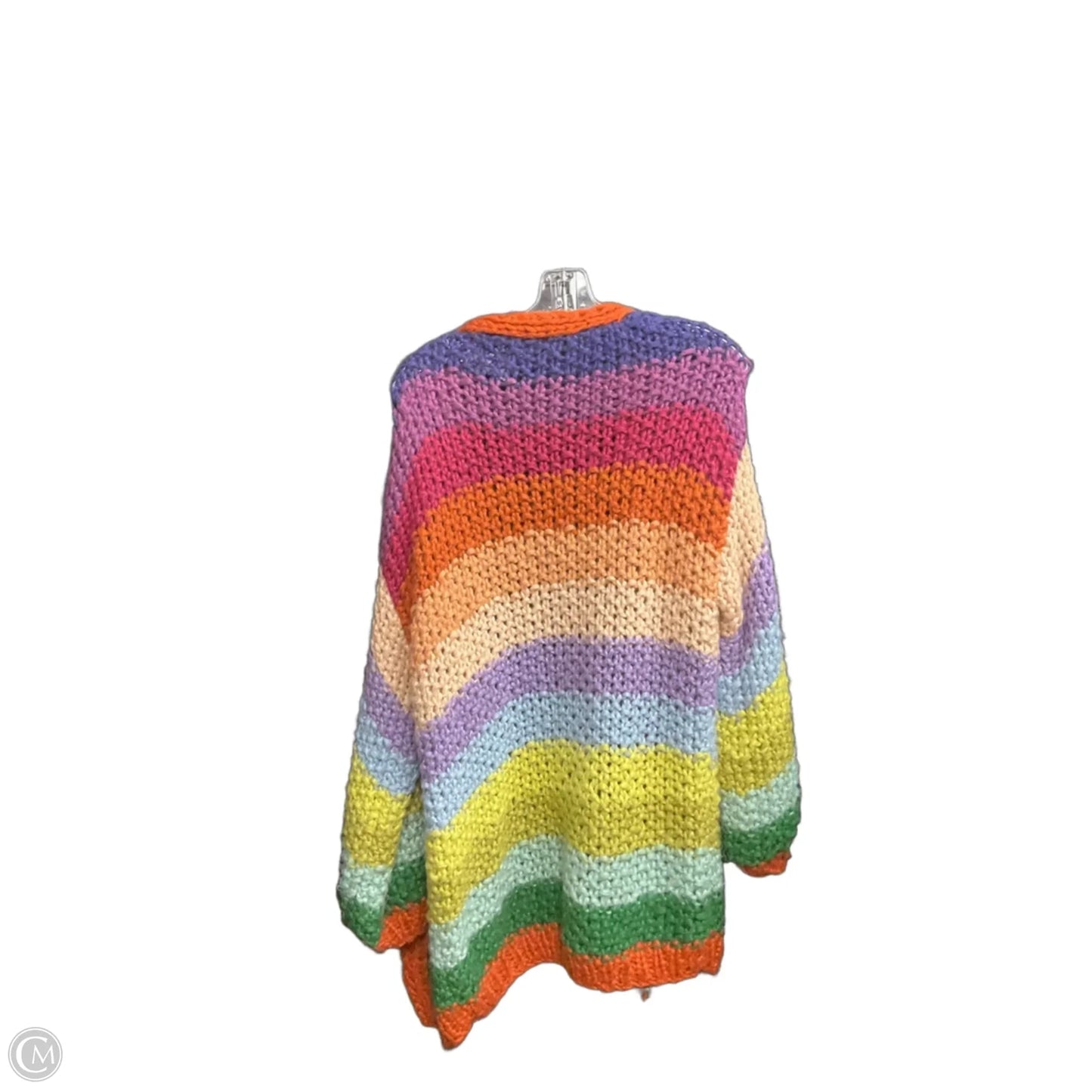 Sweater Cardigan By Frnch In Rainbow Print, Size: Osfm