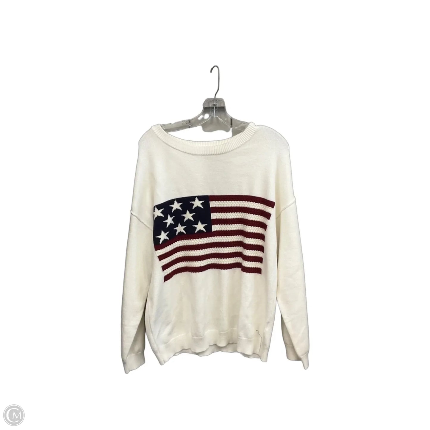 Sweater By Pink Lily In Red & White, Size: S