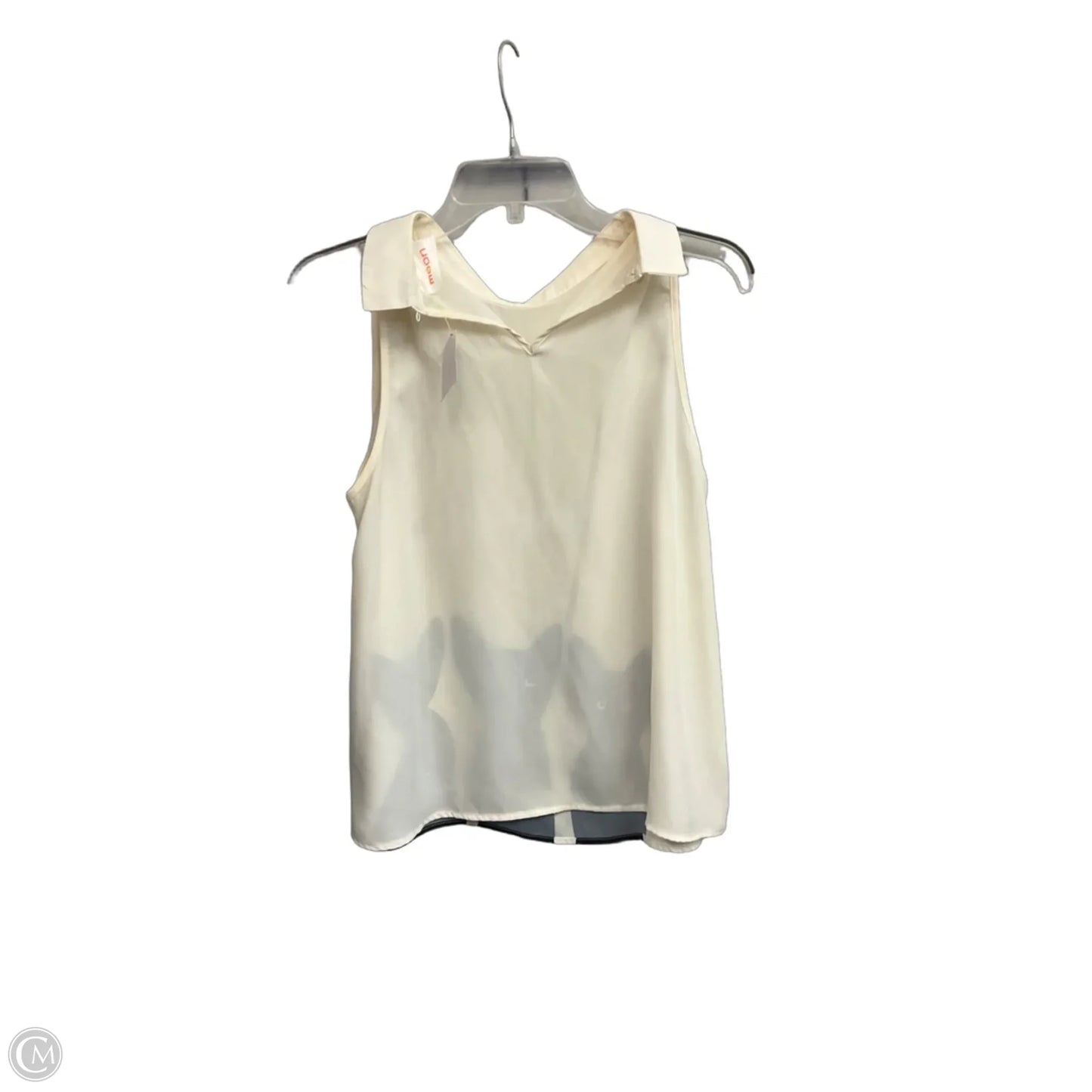 Top Sleeveless By Moon River In Cream, Size: L