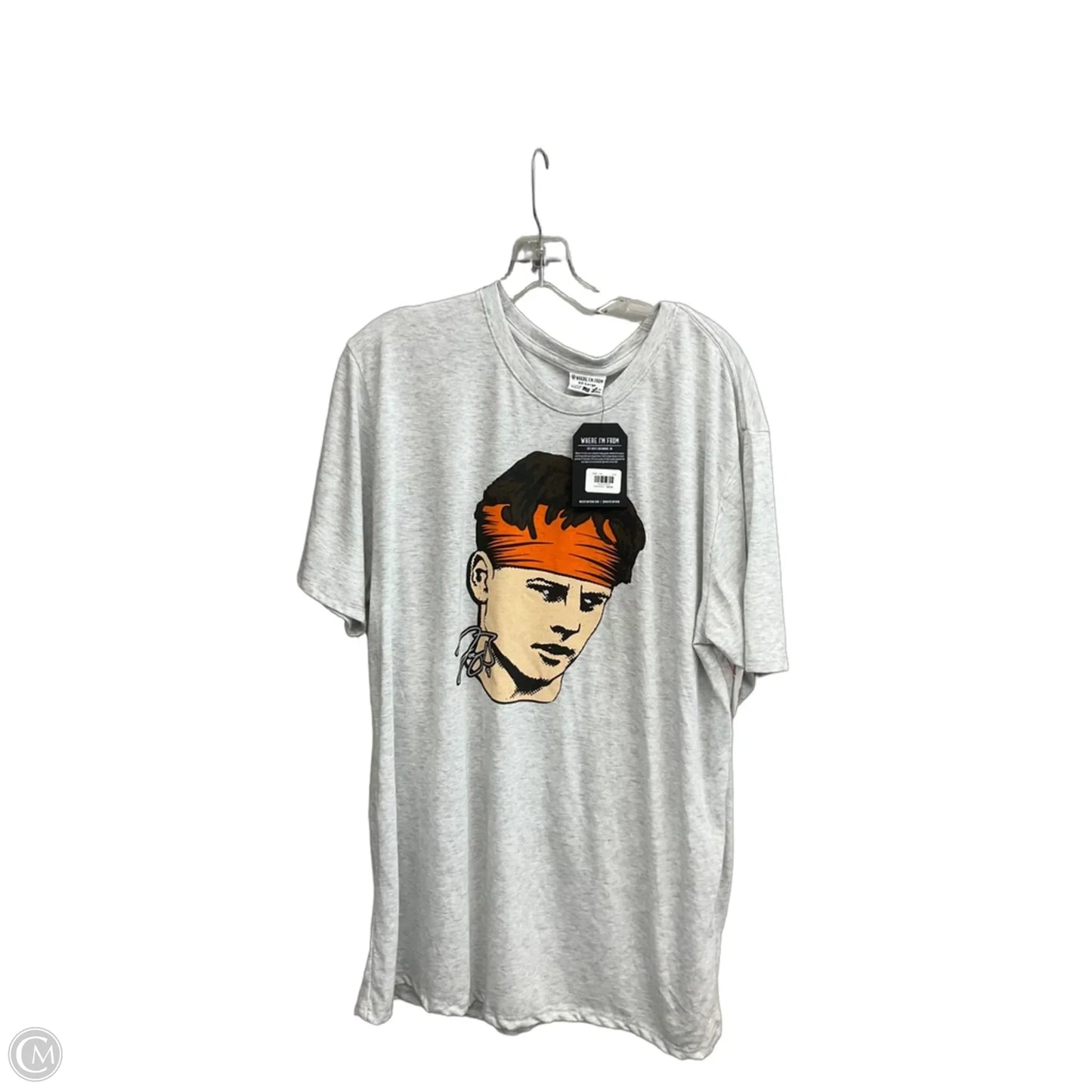 Top Short Sleeve By Clothes Mentor In Grey, Size: Xxl