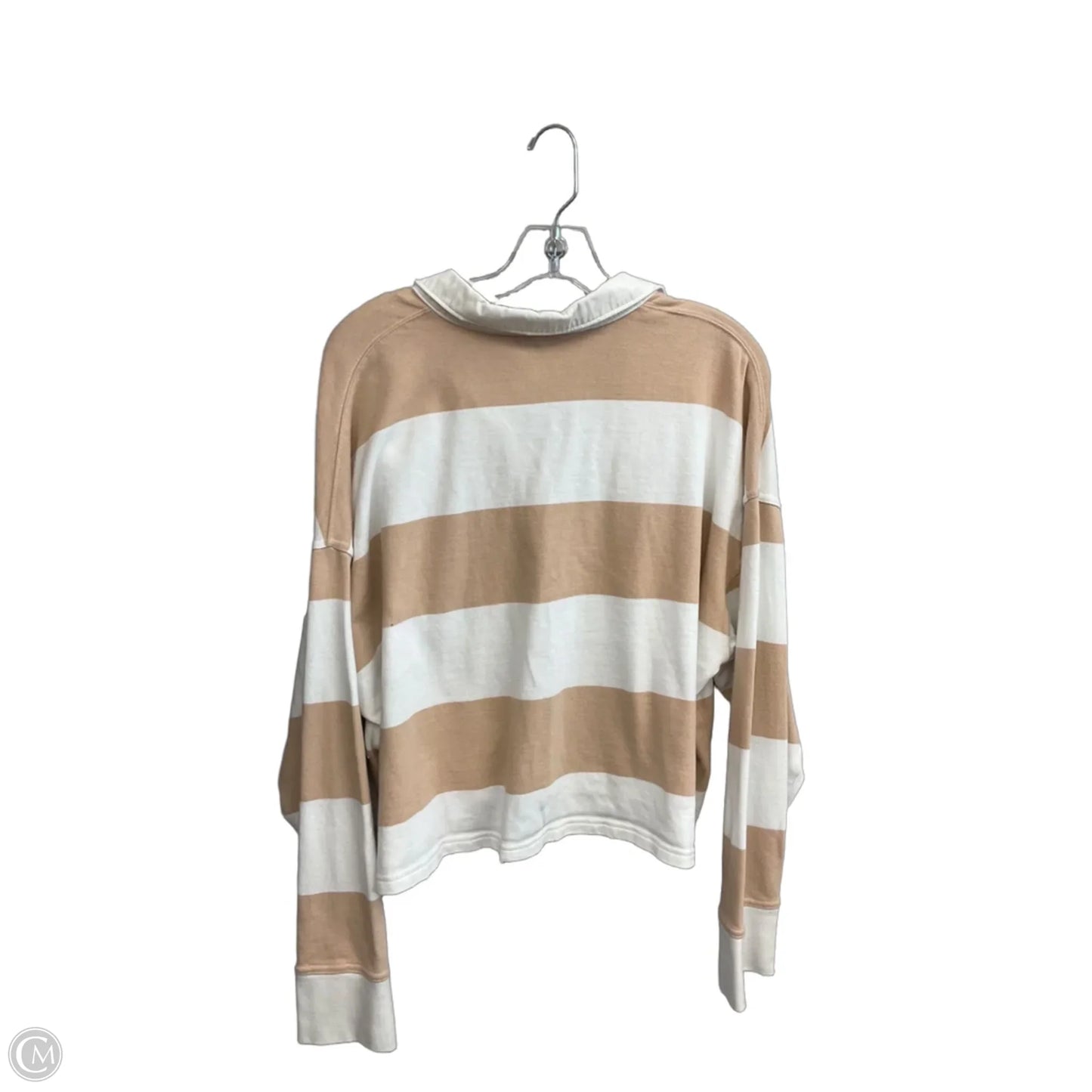 Top Long Sleeve By Aerie In Brown & White, Size: Xl