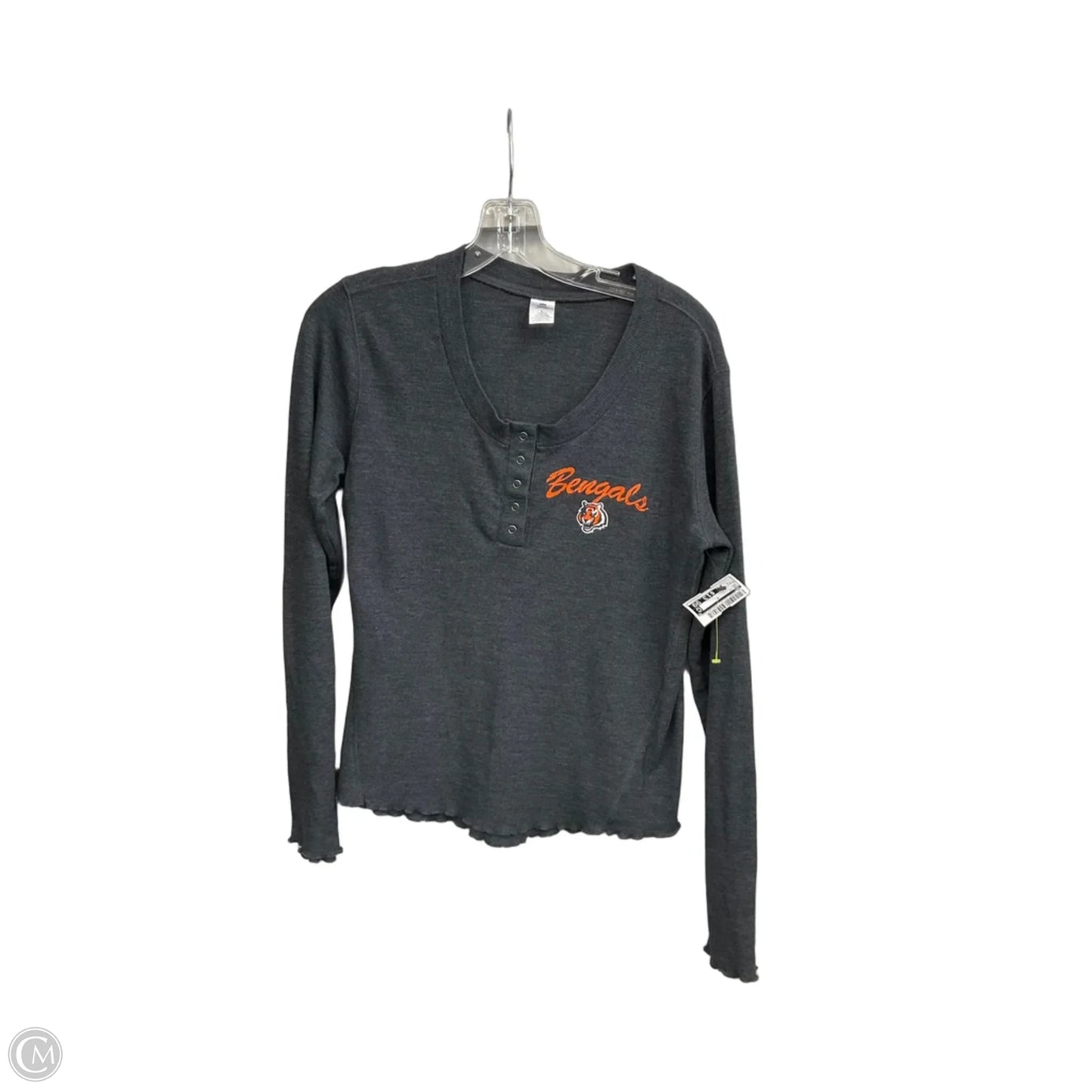 Top Long Sleeve By Nfl In Grey, Size: L