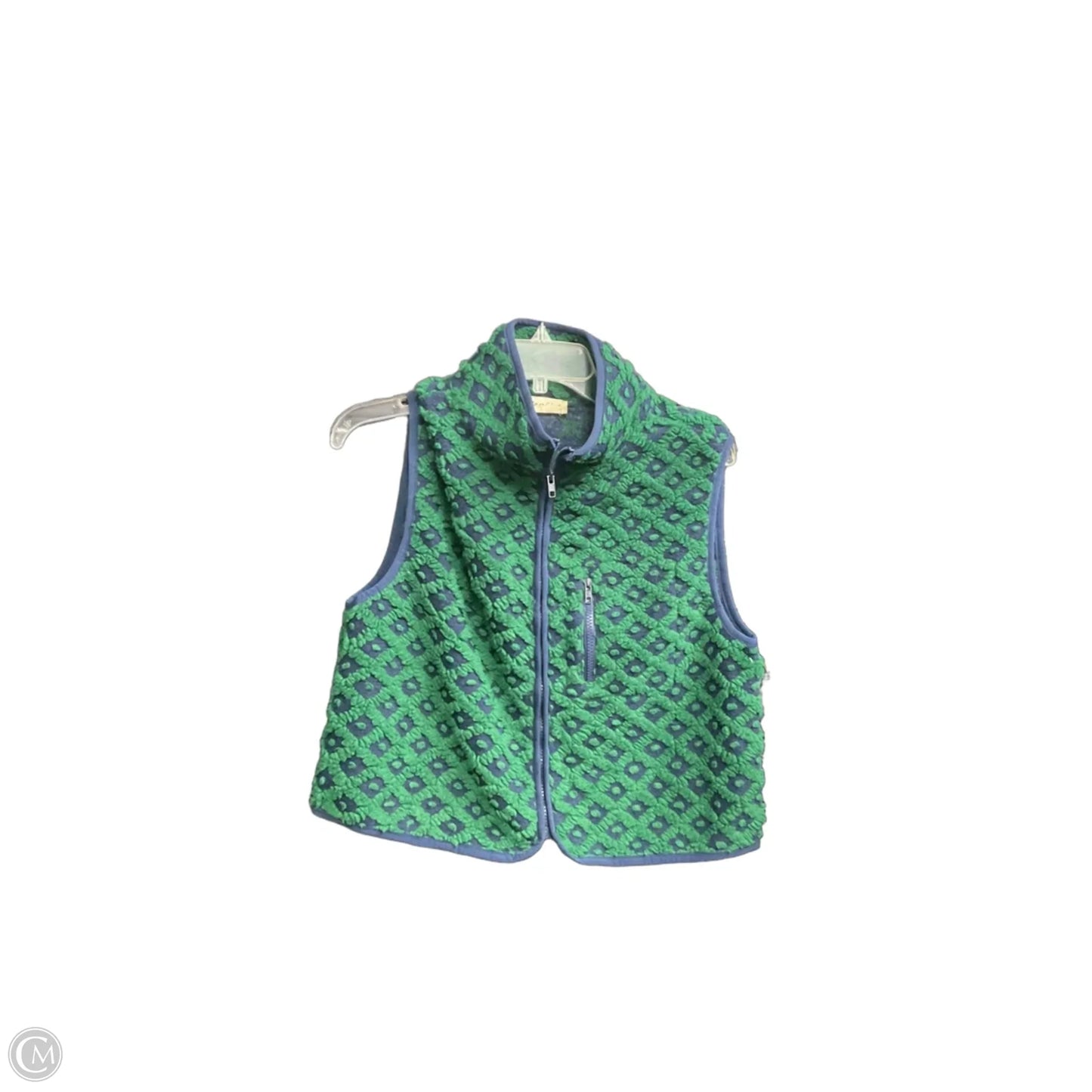 Vest Faux Fur & Sherpa By New In In Blue & Green, Size: M