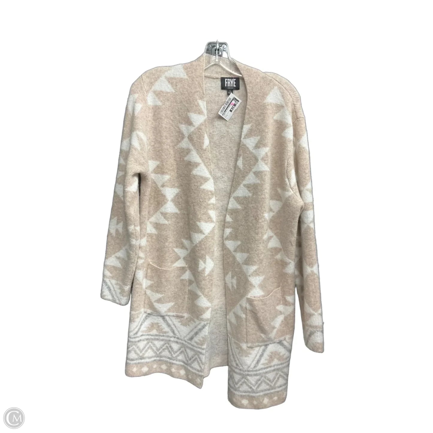 Cardigan Designer By Frye In Tan, Size: L