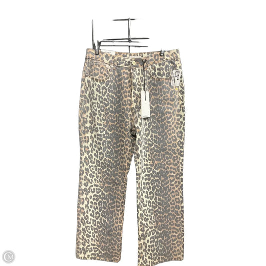Jeans Straight By Oat In Animal Print, Size: 8