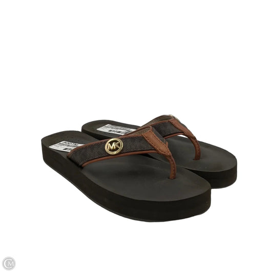 Sandals Designer By Michael Kors In Brown, Size: 7