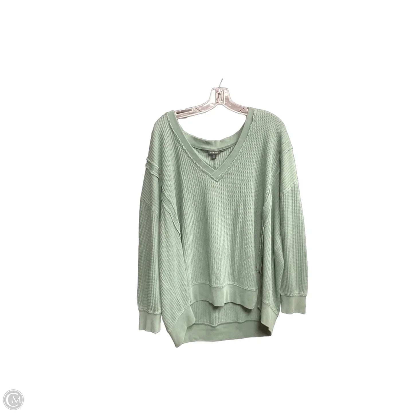 Top Long Sleeve By Torrid In Green, Size: M