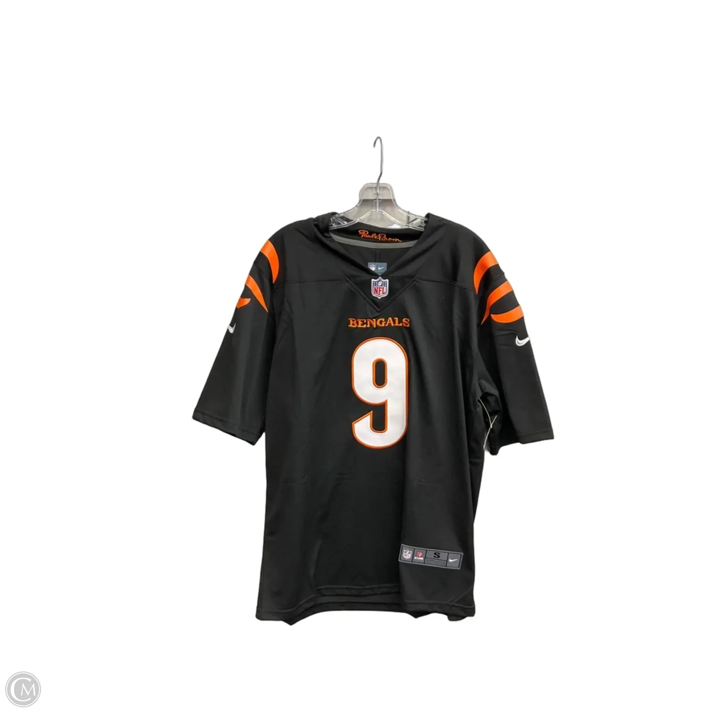 Top Short Sleeve By Nfl In Black & Orange, Size: S