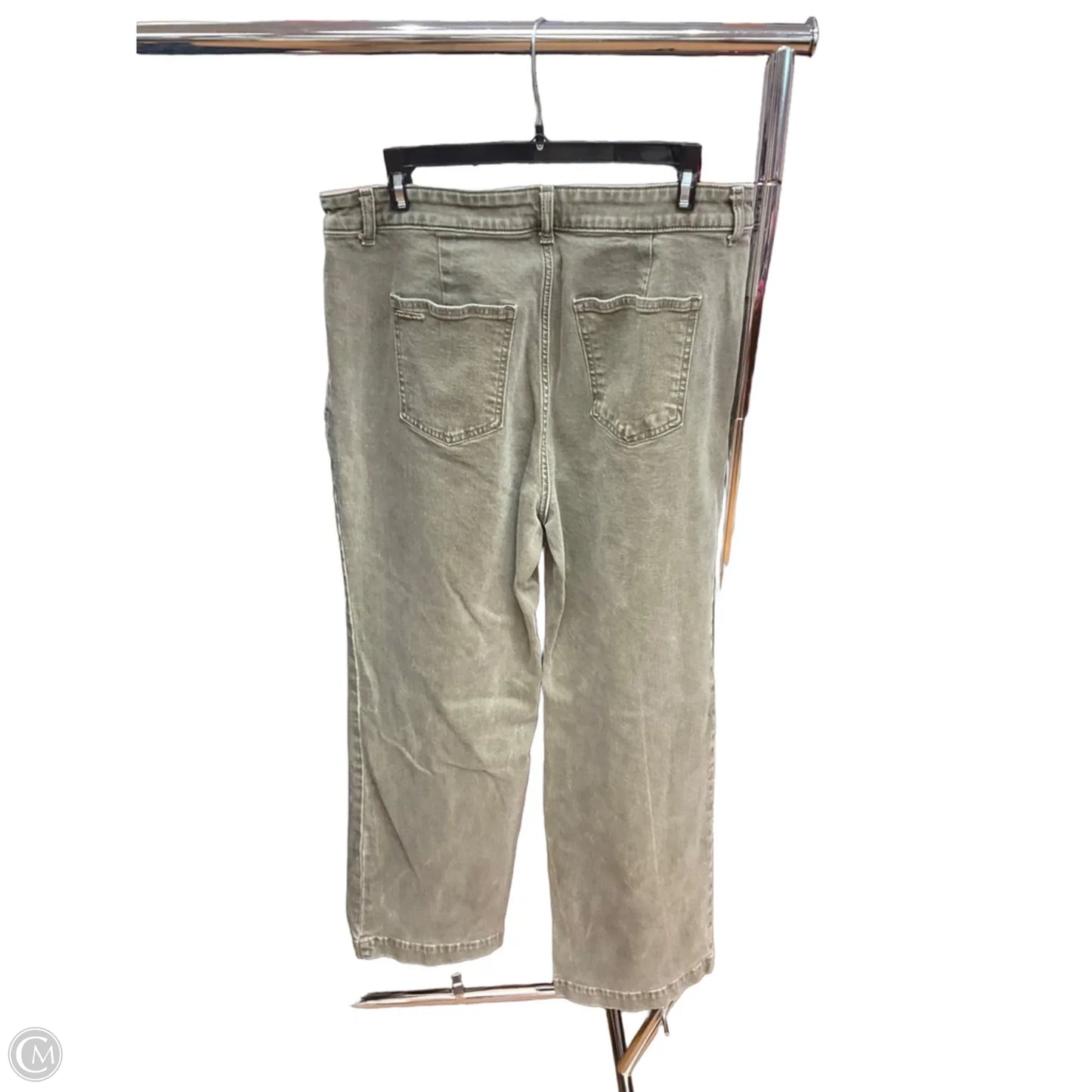 Jeans Wide Leg By Michael By Michael Kors In Green Denim, Size: 12