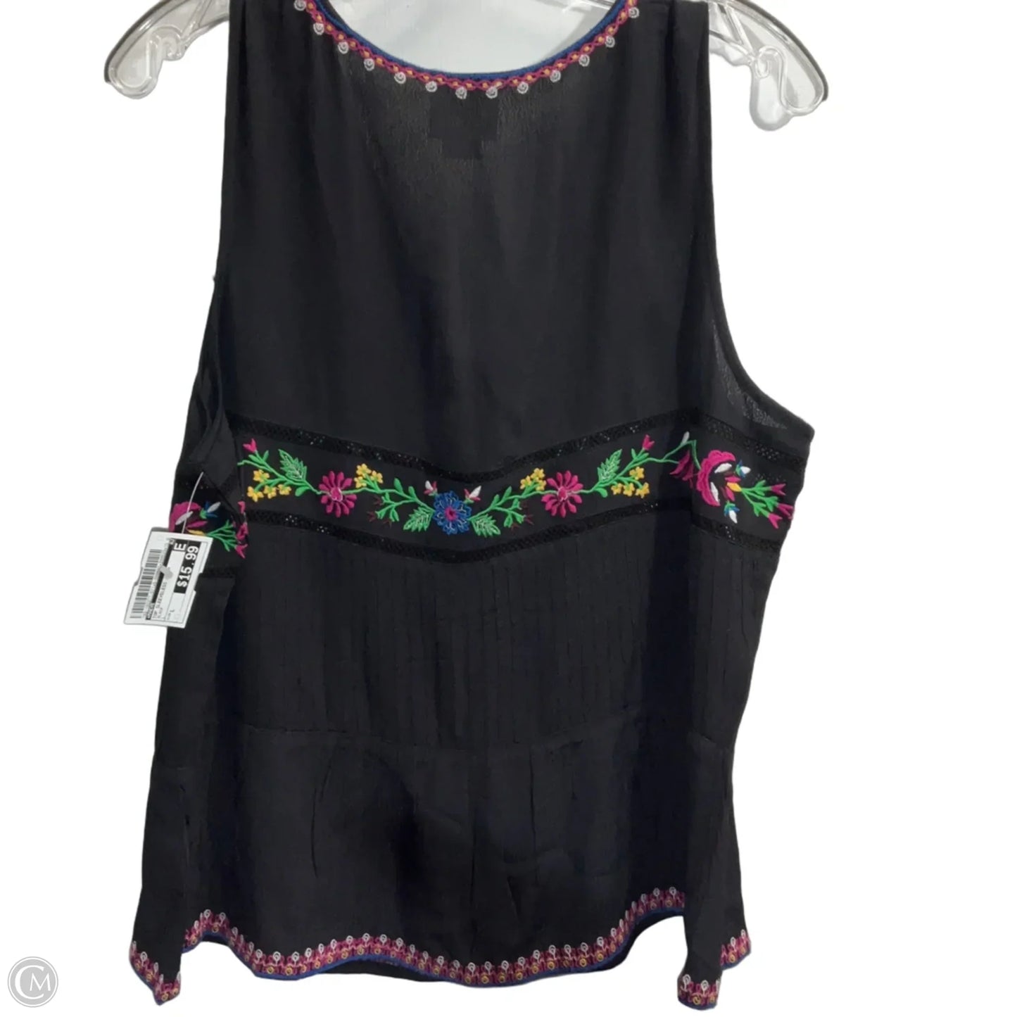Top Sleeveless By Maeve In Black, Size: L