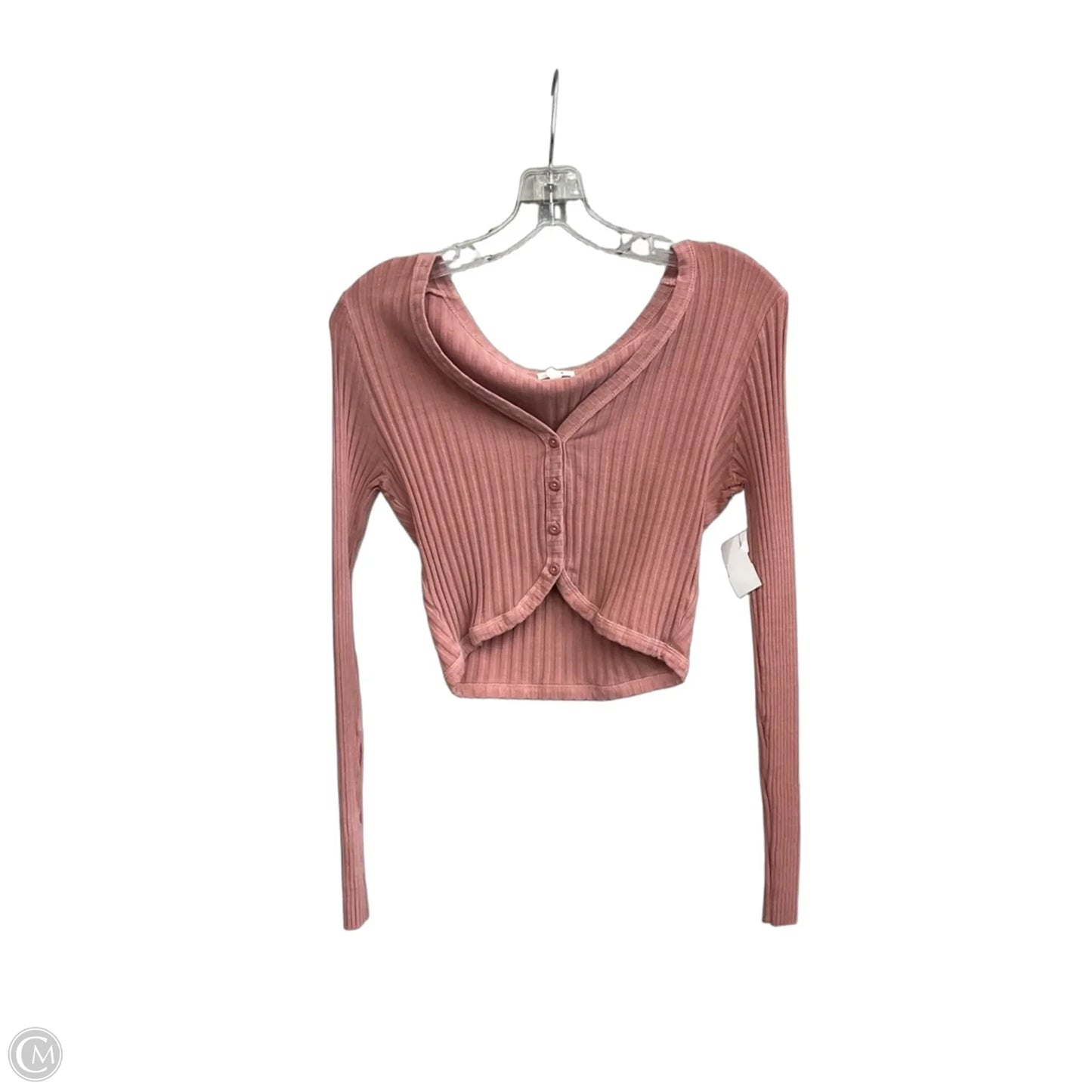 Top Long Sleeve By Aerie In Pink, Size: M