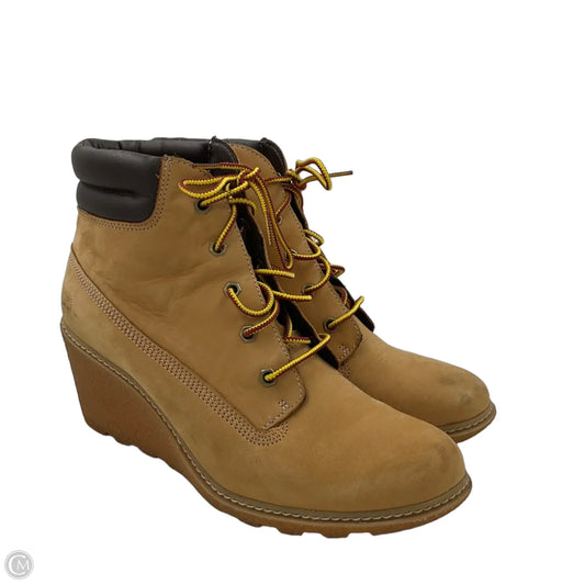 Boots Ankle Heels By Timberland In Brown, Size: 9