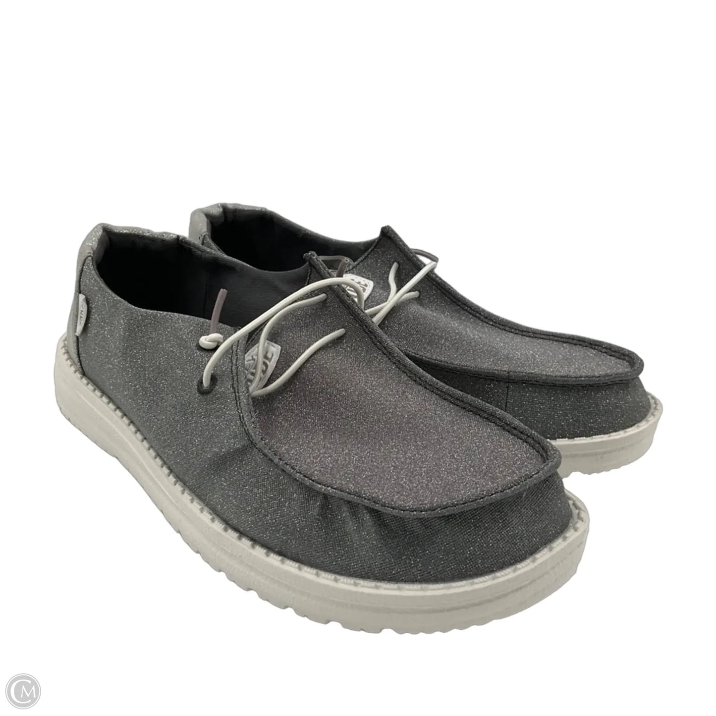 Shoes Flats By Hey Dude In Grey, Size: 10