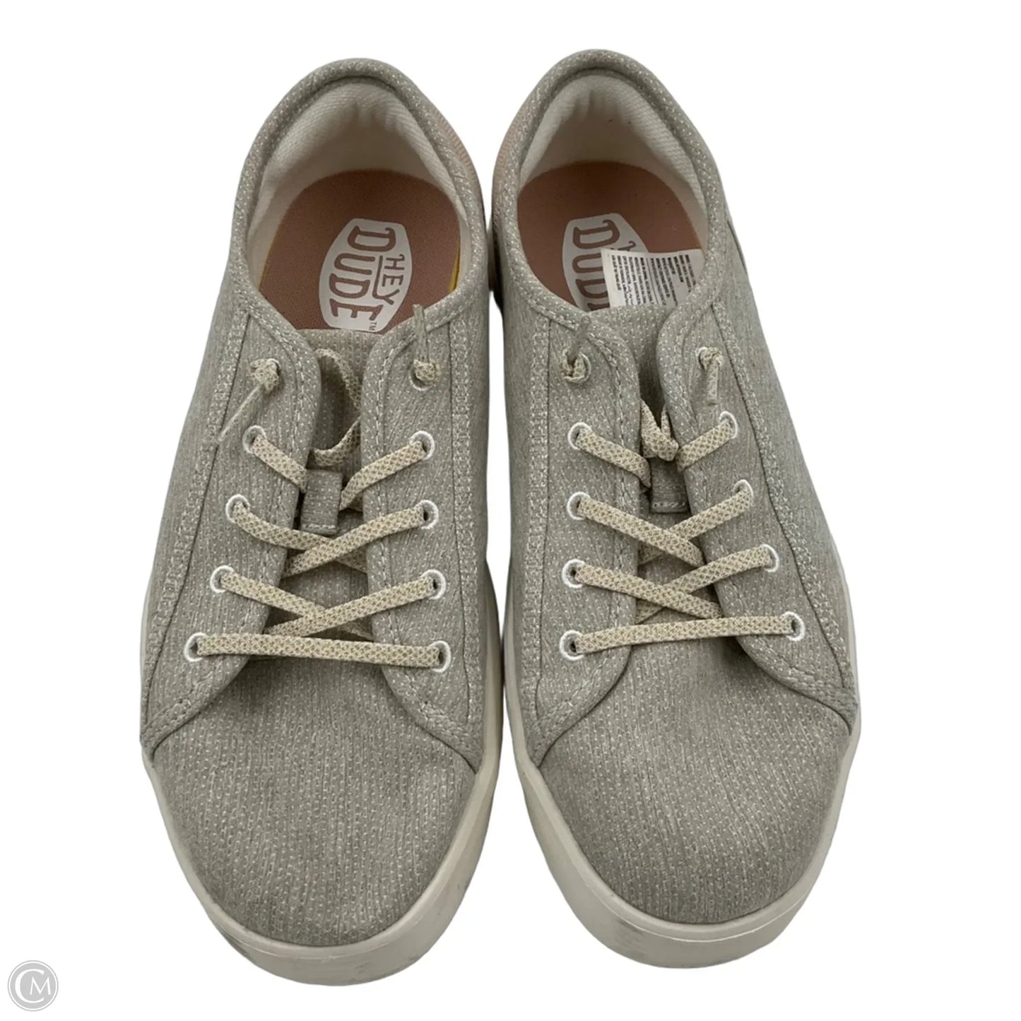 Shoes Sneakers By Hey Dude In Tan, Size: 10