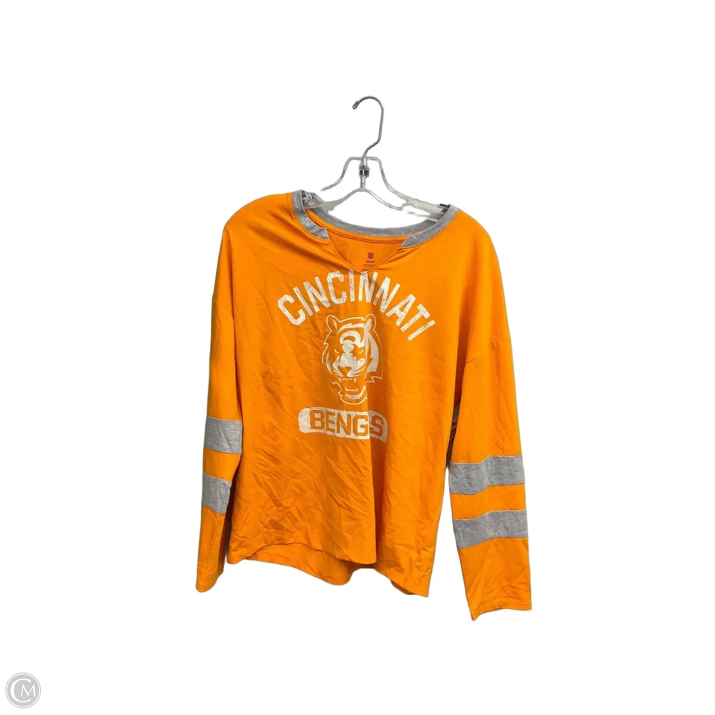Top Long Sleeve Basic By Nfl In Orange, Size: L