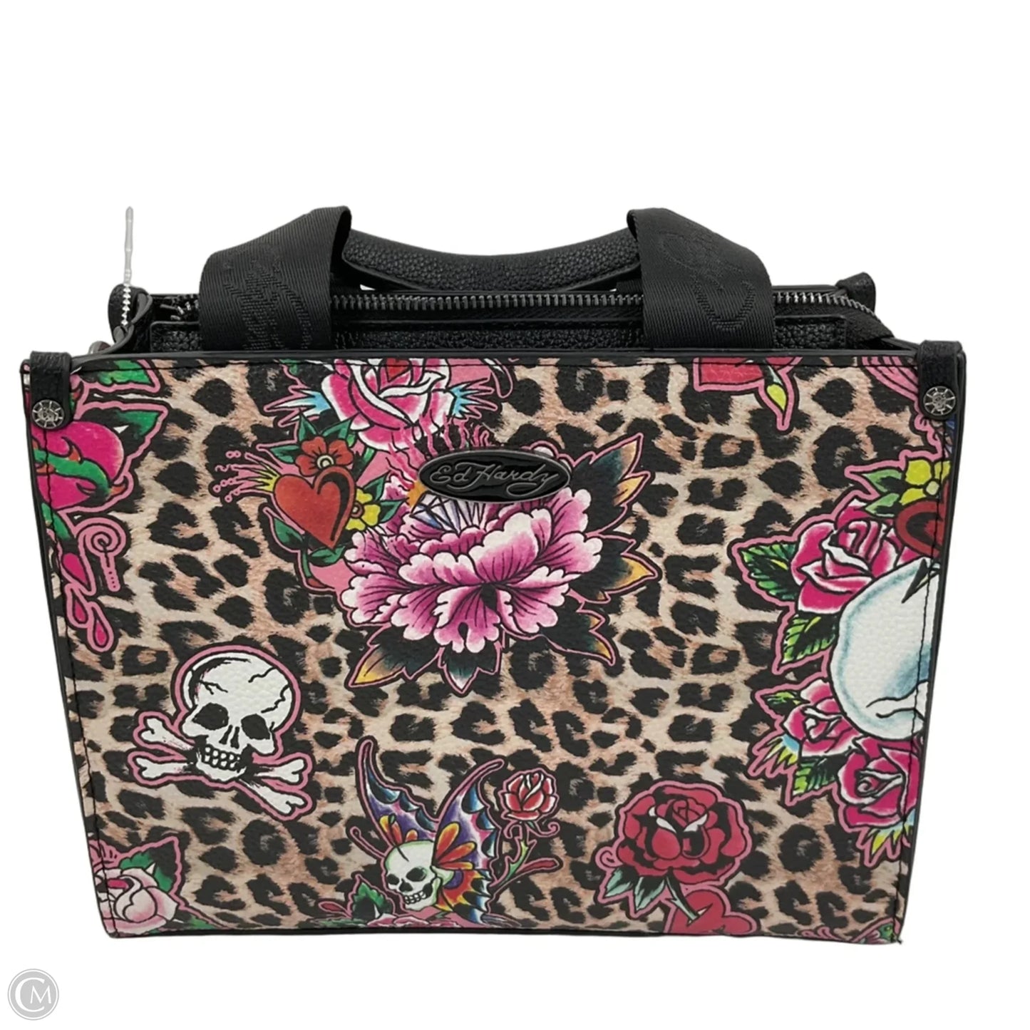 Crossbody Leather By Ed Hardy, Size: Small