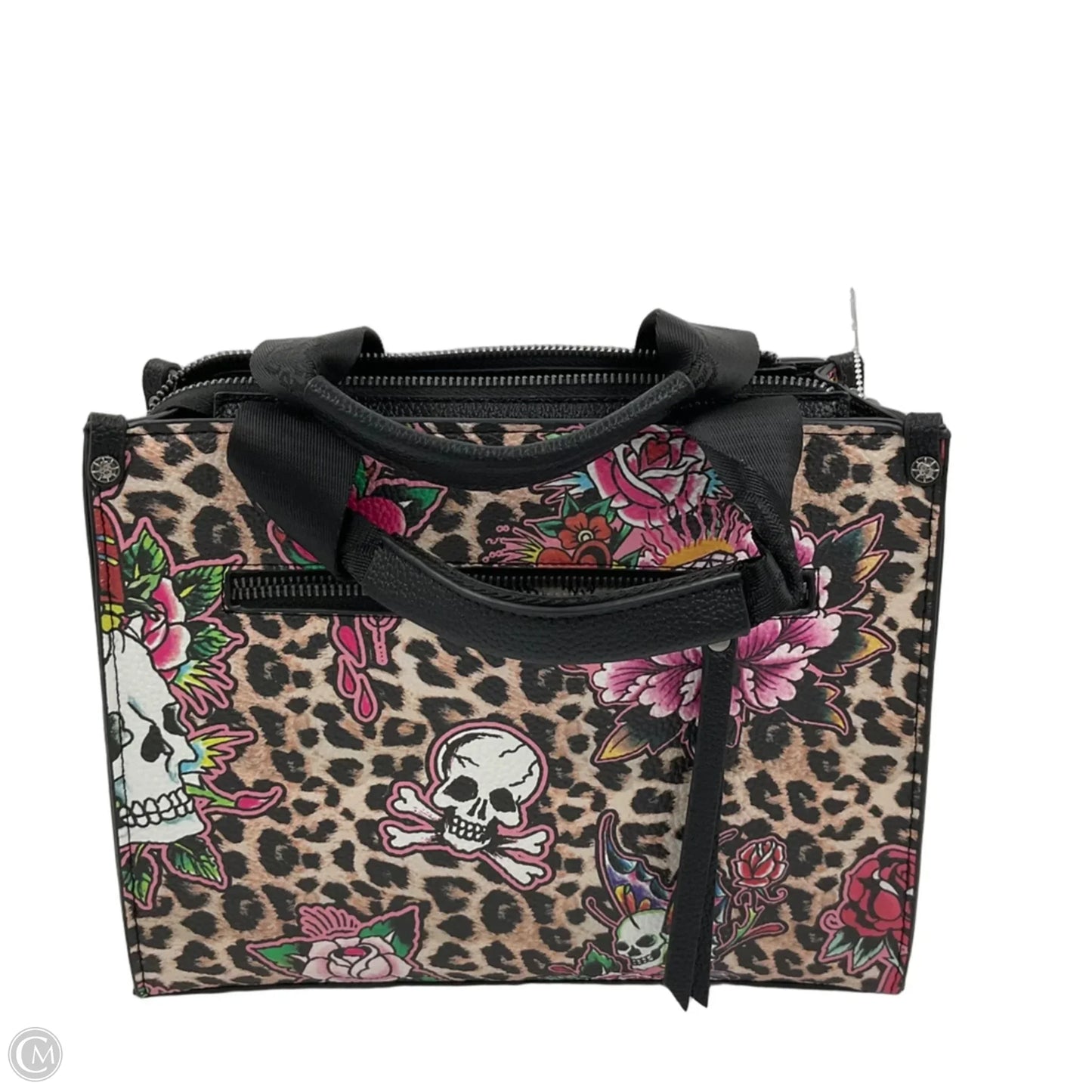 Crossbody Leather By Ed Hardy, Size: Small