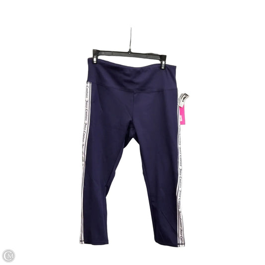 Athletic Leggings By Juicy Couture In Blue, Size: L